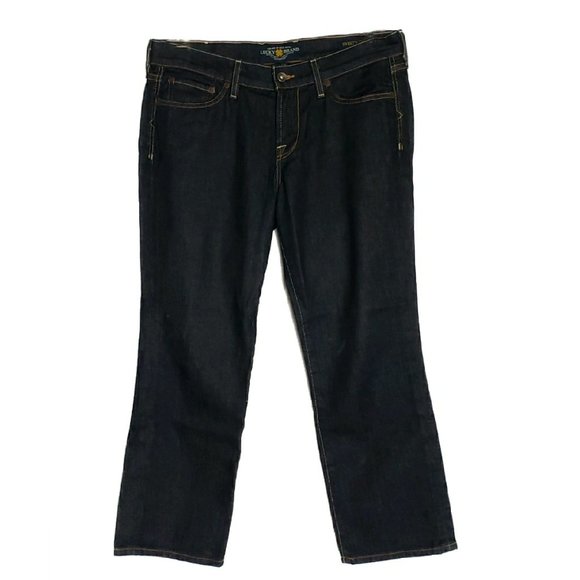 Lucky Brand Sweet N Straight Crop Dark Indigo Denim 8 NWOT - Picture 3 of 9